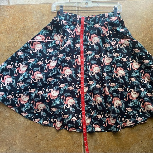 NWT ModCloth Flamingo Dancing A-Line Skirt - Picture 6 of 11